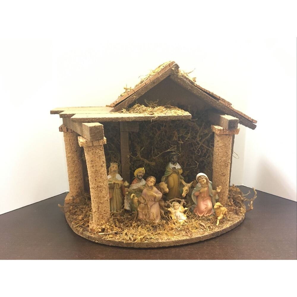 Nativity Scene Set 9 Piece Figurine Made in Italy Handmade Christmas Vintage